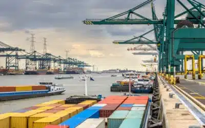 Hafen von Antwerpen in Belgien