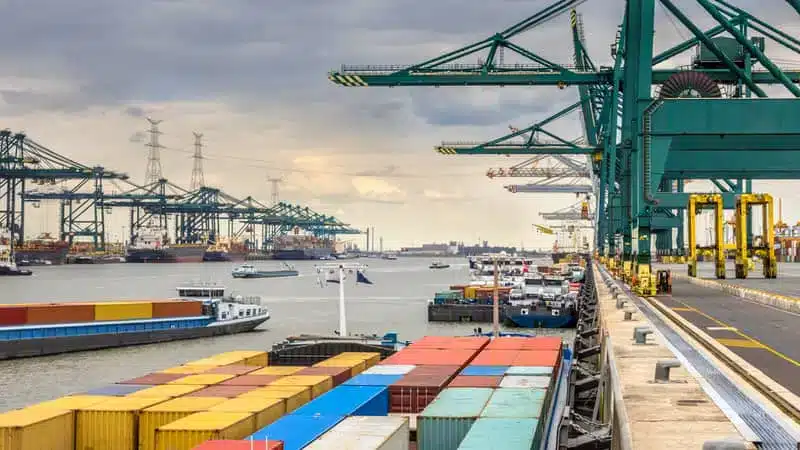 Hafen von Antwerpen in Belgien